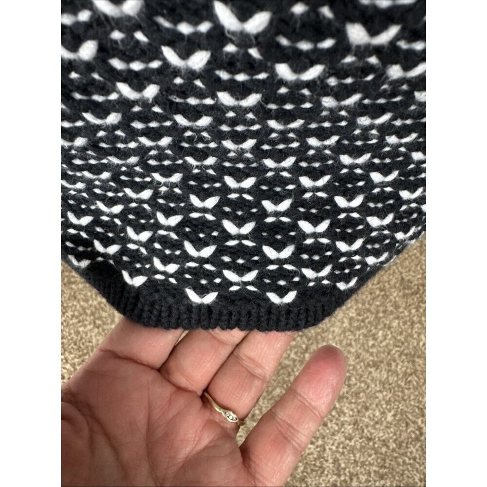 White House‎ Black Market Women's M Fitted 3 Button Knit Blazer Black & White - Picture 9 of 13